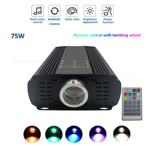 Kit d'éclairage LED à fibres optiques scintillantes de décoration moderne avec projecteur LED RGB 75w, lustre LED, fibres de 0,75 mm, AC110V/AC220V - Product Image 3