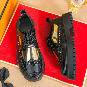 <span class=keywords><strong>Scarpe</strong></span> Eleganti da <span class=keywords><strong>Uomo</strong></span> in Pelle per Ufficio, Nuovo Stile 2026, Punta Tonda, Suola Spessa, con Rialzo Interno, Stile Britannico, Taglie <span class=keywords><strong>Grandi</strong></span> - Product Image 2