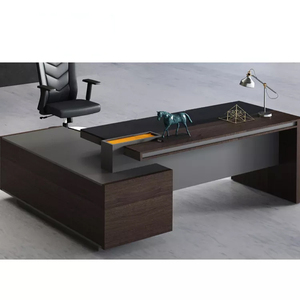 Escritorio Ejecutivo Moderno de MDF <span class=keywords><strong>Popular</strong></span> Boss, Muebles de Oficina de Lujo, Diseño de Mesa de Oficina - Product Image 5