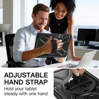 Étui hybride antichoc pour Microsoft Surface Pro 12 pouces 2025 12 pouces, coque robuste avec emplacement pour stylet, dragonne, protection à 3 couches