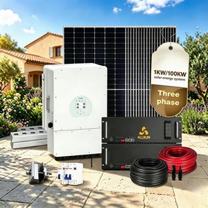 Kit complet de système d'énergie solaire hybride hors réseau pour maison 6KW, batterie lithium-ion 15KW avec contrôleur MPPT, sortie 220V - Product Image 1