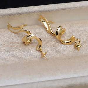 Juego de Pendientes con Colgante de Trébol de Plata S925 Wenchi con Perla Personalizada, Accesorios de Joyería DIY, Soporte Vacío, China 16147 - Product Image 2