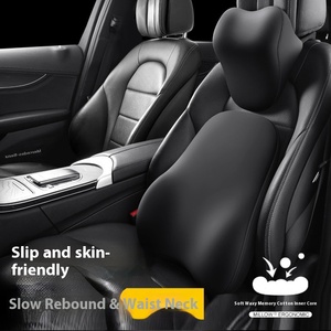 Cuscino all'ingrosso del sedile dell'automobile della schiuma di memoria della fabbrica con il poggiatesta ed il cuscino lombare dello schienale di sostegno per la colonna vertebrale ed il Comfort del collo - Product Image 2