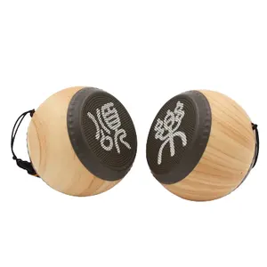 Nuevo mini tambor de grano de madera creativo, regalo, altavoz Bluetooth, venta al por mayor, amplificador Bluetooth inalámbrico compacto de audio de estilo Retro