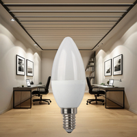 Ampoule LED à courant constant et large plage de tension 3W/5W/8W C37 Dimmable 90 Lm/W 25000 heures de durée de vie Ra80 Température de couleur 3000K/4000K/6500K 180-360