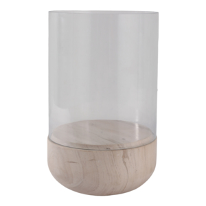 Glass <b>Candle</b> <b>Hurricane</b> With Marble Base For Home Decor Table Centerpiece Living Room Display - Product Image 1