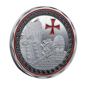 Koin Peringatan Dewa Armor Penuh Kerajinan Besi 3D, Tema Salib Iman, Ornamen Meja Rumah, Cetak UV, Personalisasi - Product Image 6