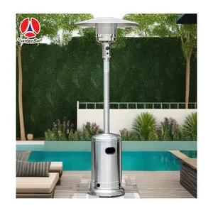 Outdoor Propane Gas Umbrella Stainless Steel With Wheels Patio Heater
