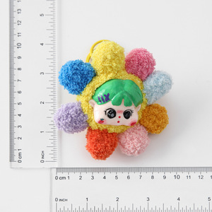 Portachiavi in Lana Stile Giapponese-Coreano con Motivi Floreali Colorati, Design Intrecciato a Mano con Volto Intercambiabile, Borsa Dipinta in Argilla per Donne - Product Image 4
