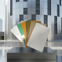 Panneau composite en aluminium ACP 4 mm 33*33 A2, haute rigidité, structure légère, résistance aux chocs, rénovation de façade extérieure