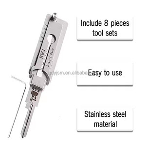 Juego de Herramientas de Cerrajería Lishi Universal de Acero Inoxidable, Herramientas Profesionales para Medir Llaves y Abrir Cerraduras de Puertas, Grabado Láser Blanco - Product Image 5