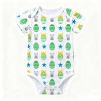 Combinaison en coton pour nouveau-né, vêtements d'été pour bébé, vente en gros en Indonésie, ODM, boutons, 0-3, 6-9, 9-12 mois, avec fermeture éclair double et motif animal