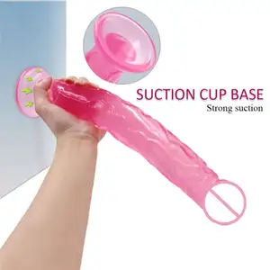 Sex Toy Factory China Super Soft Long Anal Dildo Jelly Rubber Penis Dongs