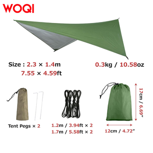 Woqi Tùy Chỉnh In Di Động Ngoài Trời Uv50 + Không Thấm Nước Nơi Trú Ẩn Mặt Trời Bóng Râm Tarp Ultralight Gấp Cắm Trại Bãi Biển Tán Lều Cực - Product Image 2