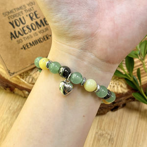 Nueva Pulsera <span class=keywords><strong>de</strong></span> Piedras Naturales Curativas <span class=keywords><strong>de</strong></span> Estilo Bohemio <span class=keywords><strong>de</strong></span> 8 mm para Mujer, con Colgante <span class=keywords><strong>de</strong></span> Corazón, con Cuentas y Tarjetas con <span class=keywords><strong>Significado</strong></span> - Product Image 5