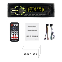 Récepteur stéréo FM/AM/USB/SD/FLAC/MP3/Aux-in avec 7 couleurs, lecteur multimédia numérique, sans contact, 1 Din, pour voiture