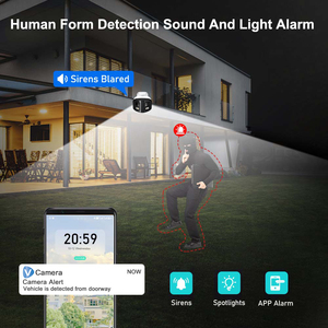 Cámara <span class=keywords><strong>IP</strong></span> POE H.265 de 8MP con Doble Lente Panorámica de 180 Grados, Detección Inteligente de Personas/Vehículos, Cámaras de Seguridad, Cámara de Red CCTV - Product Image 4