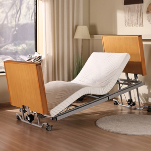 Lit médical en bois pour soins à <span class=keywords><strong>domicile</strong></span> des personnes âgées, ultra-plat 67mm-640mm, lit de soins infirmiers électrique pour personnes âgées - Product Image 6