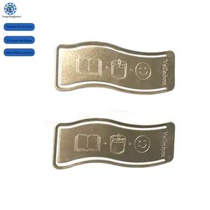 Custom Made Multi-Function U Shape Bookmarks Stainless Steel Aluminum Metal Book Mark Clips Plated Love Theme Embossing Printing