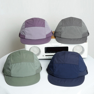 Chất Lượng Cao Nhanh Chóng Khô Màu Khối 5 Bảng Điều Chỉnh Mũ Nylon Cong Mũ Bóng Chày Mũ Upf50 + Ngoài Trời Trucker Mũ Không Có Cấu Trúc Mũ Trại - Product Image 2