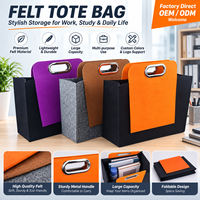 Sac fourre-tout en feutre personnalisé avec logo, couleur et taille au choix, grand format, réutilisable, idéal pour les cadeaux d'affaires, les documents et le shopping – Offre spéciale