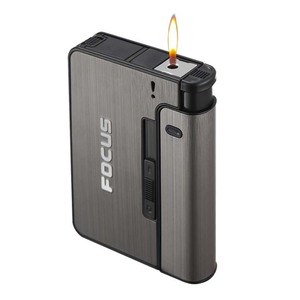 Étui à <span class=keywords><strong>Cigarettes</strong></span> Exquis, Fin, Léger et Portable avec Briquet Capacité 8 Pièces Étui à <span class=keywords><strong>Cigarettes</strong></span> Sans Briquet - Product Image 1