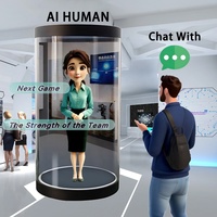 Peralatan Kotak Hologram 3D yang Dipersonalisasi, Interaksi Manusia Digital AI Nyata, Avatar Virtual Holografik, Karakter AI Cerdas