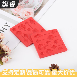 Silicone Christmas Ornament Mold Red 1 Pc Cake Decorating Baking Tool - Product Image 3