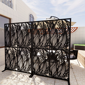 Separador de Ambientes Multifuncional de Acero al Carbono Estilo Art Deco, Paneles Personalizables para Baño, Centro, Balcón - Product Image 3