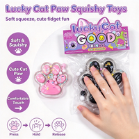 Jouet Squishy Grande Patte de Chat, Doux, à Remontée Lente, en TPR, Anti-Stress, Cadeau pour Enfants, Vente en Gros Usine, Personnalisable, Emballage PVC
