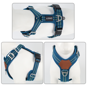 شعار مخصص عاكس قابل للتعديل حماية عاكسة امتصاص الصدمات تسخير التدريب التكتيكي لينة لا سحب تسخير الكلب - Product Image 4