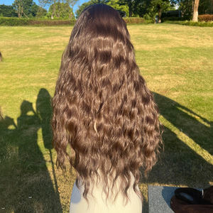 วิกผมยาวหยิก<span class=keywords><strong>ฟู</strong></span>สีน้ำตาลเข้มแบบลูกไม้ 13*4 สำหรับผู้หญิง ใช้ได้ทุกวัน ทำจากเส้นใยสังเคราะห์ 	 SM9825 - Product Image 2