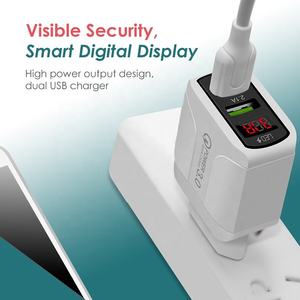 อะแดปเตอร์ชาร์จเร็วแบบดิจิตอล 2USB รุ่นใหม่ 5V4.1A QC3.0 รองรับปลั๊ก US EU UK สำหรับโทรศัพท์มือถือ - Product Image 3