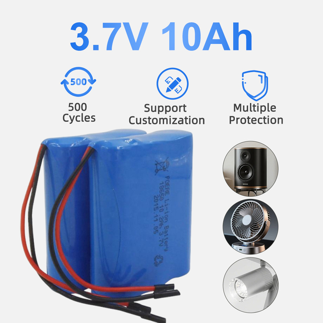 Rechargeable 1S3P 3.7v 10000mah Li-ion 18650 Battery Pack High Quality Factory Direct Sales