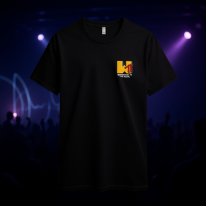 Camiseta Wtf Happened To The Music, camiseta promocional unisex de algodón negro - Product Image 3