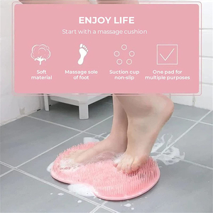 Sfregando la schiena massaggiando la doccia spazzolando il bagno lavando i piedi sfregando il tappetino da bagno in silicone - Product Image 3