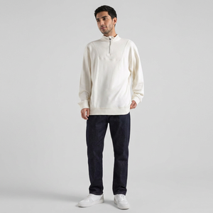 2026 Winter Quarter Zip Sweatshirt for Men Custom <b>Mock</b> <b>Neck</b> Solid Color Plus Size Lightweight Windproof OEM ODM Fashion - Product Image 1