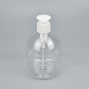 Botella de emulsión transparente de 500 ml para desinfectante de manos con bomba, color personalizable y descuento por volumen. - Product Image 4