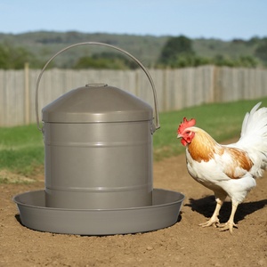 Gia Cầm Nông Nghiệp Thiết Bị Kim Loại Tự Động Gà Trung Chuyển 9L Mạ Kẽm Sắt Gia Cầm Thức Ăn Xô Trung Chuyển Cho Gia Cầm Nhà Trang Trại - Product Image 2