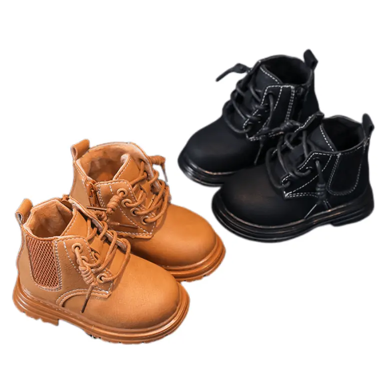 Baby Boys Girls Shoes Martin Boots Autumn New Short Boots Soft Soled Casual Shoes Kids Sneakers Boots Stock Sports Breathable