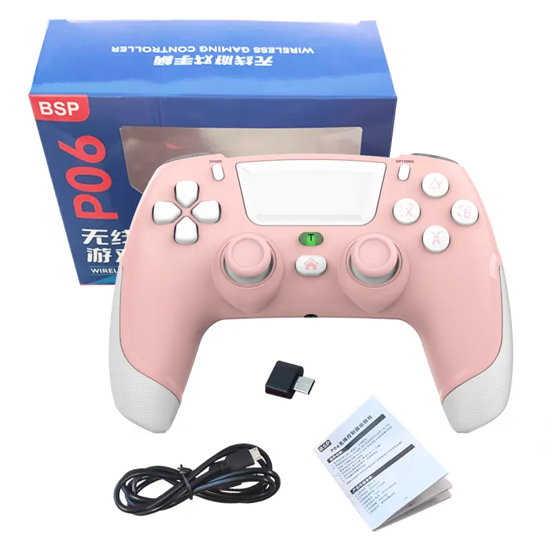 RALAN P06 Console de jeu d'usine, manette de jeu PS4 de haute qualité, contrôle sensible sans fil, contrôleur d'accessoires de jeu P4