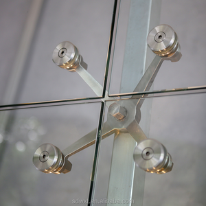 Système de <span class=keywords><strong>vitrage</strong></span> araignée à haute transparence, mur en verre trempé double pour les centres de congrès et les sièges d'entreprises - Product Image 4