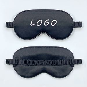 Özelleştirme Logo özel etiket Eyemask uyku saten ipek göz maskesi seyahat doğal ayarlanabilir ipek uyku göz bandı - Product Image 2