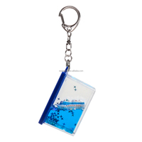 Porte-clés en acrylique pour aquarium, nouvelle décoration liquide avec bateau 3D, poisson flottant, paillettes, sable mouvant, cadeau promotionnel