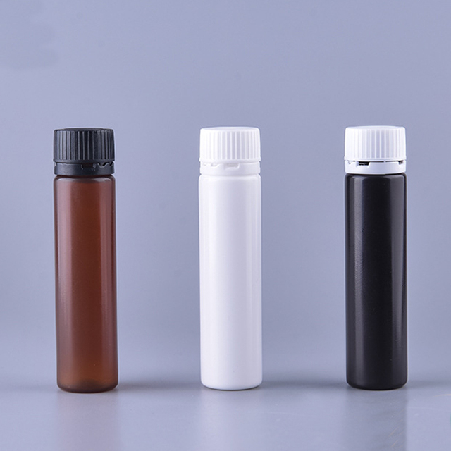 10ml 15ml 20ml 25ml 30ml 50ml Medical Grade Long Tube Liquid Bottle Drink Oral Vial with Tamperproof Lid for Collagen Syrup Herb