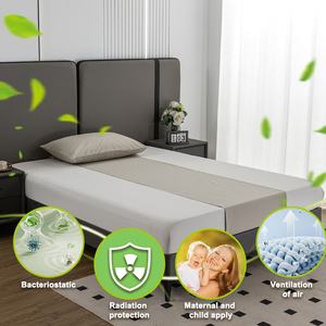 Drap plat brodé anti-statique ESD 400TC 95% coton pour protection du corps, équilibrage de charge électrique et mise à la terre, simple - Product Image 1