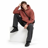 Sweat-shirt à capuche zippé intégral en molleton bouclé épais 450 GSM, délavé aux enzymes, coupe décontractée, streetwear pour homme, vente en gros