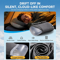 Oreiller de camping gonflable pleine grandeur avec chambre à air en TPU et housse en soie de lait pour les voyages en plein air, la tente et la voiture