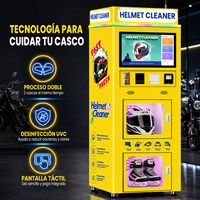 Machine de nettoyage de casques de moto avec pompe et fonction de désinfection et de séchage automatique PLC 220V Garantie 1 an