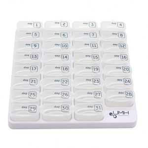 Organisateur de pilules 31 jours avec compartiments escamotables, distributeur de médicaments portable pour vitamines - Product Image 2
